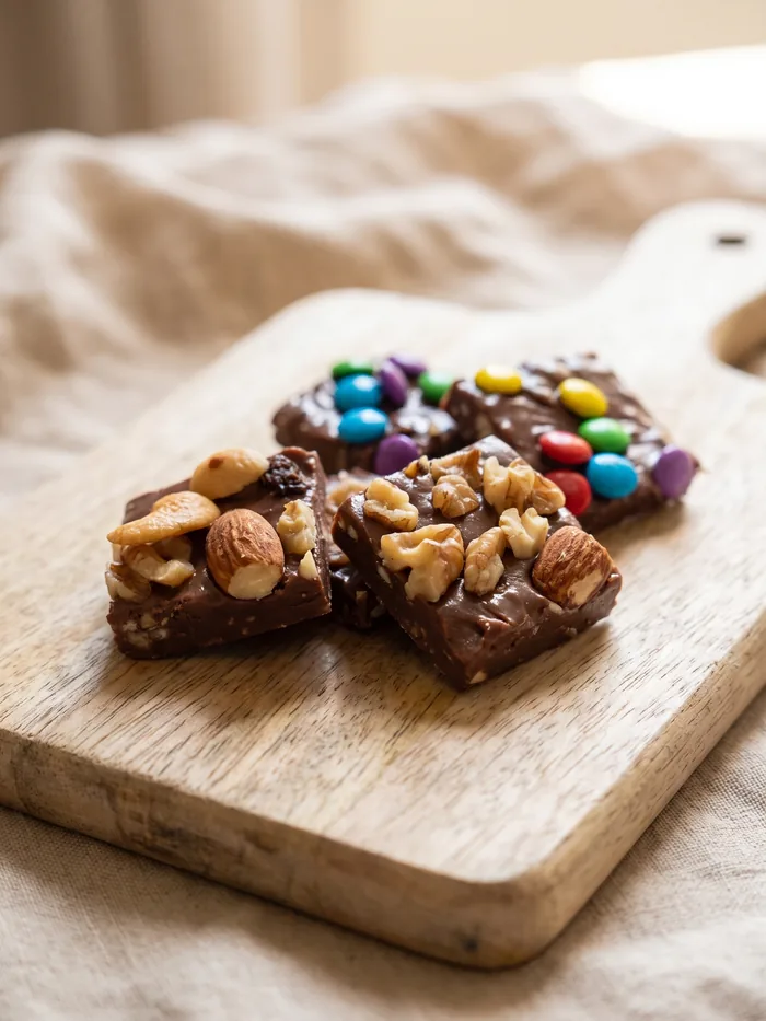 Tabletinho cremoso de chocolate, receita própria da Kaluanda