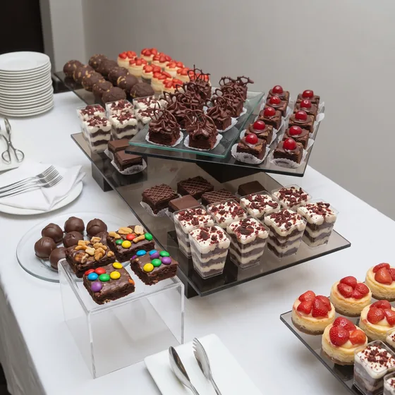 Doces Kaluanda apresentados em mesa de celebração
