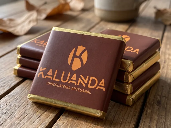 Caixa de bombons Kaluanda preparada para presente corporativo